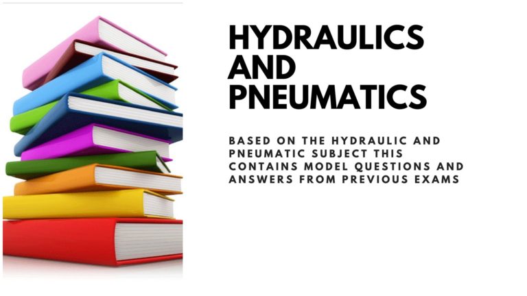 Hydraulics and Pneumatics Question paper