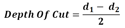Depth of cut formula