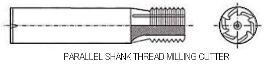 Parallel shank thread milling cutter