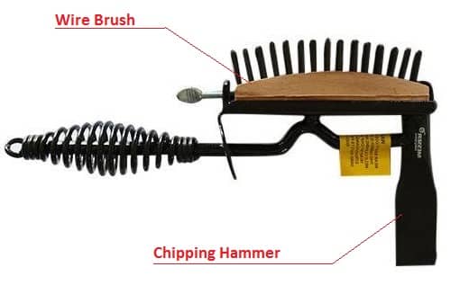 Chipping Hammer and Wire Brush