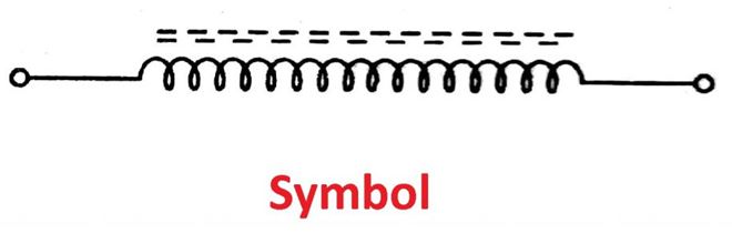 Powdered Iron Cored Inductor symbol