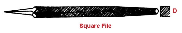 Types of file tool - Square file