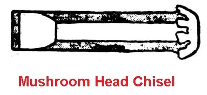 Mushroom head chisel