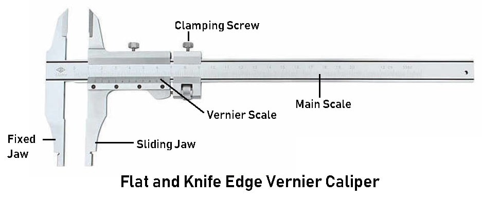 Flat And Knife Edge Vernier Caliper 