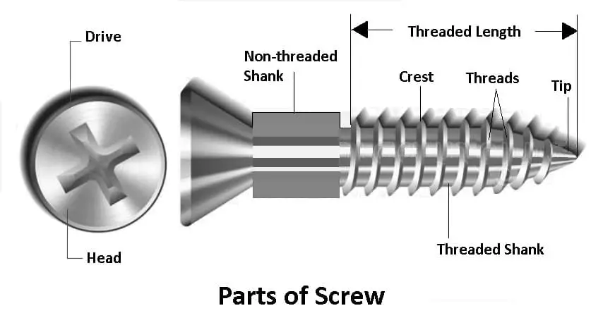 Parts of Screw
