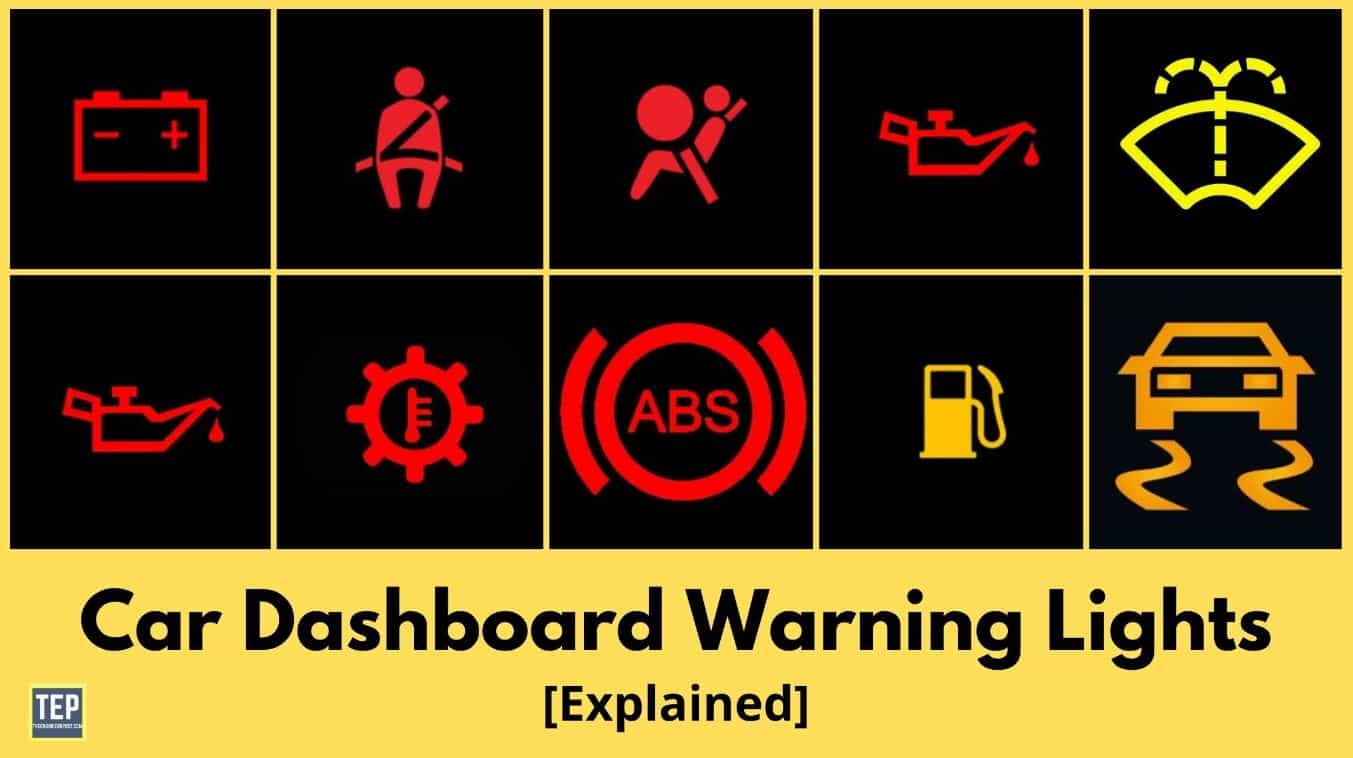 25 Main Car Dashboard Lights and Their Meaning [Explained]