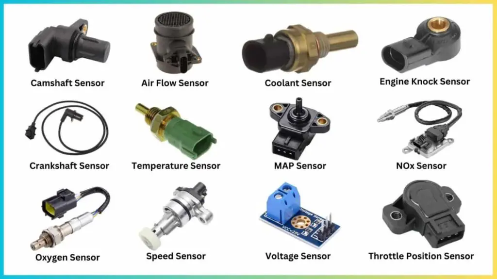 car all sensor name list pdf