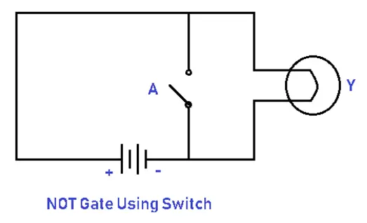 NOT Gate Using Switch